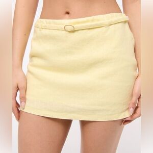 Abercrombie & Fitch belted linen skort
